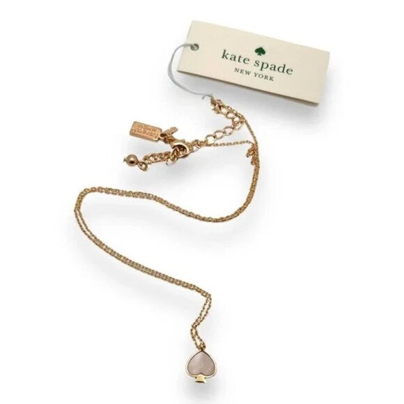 KATE SPADE Rose Gold Signature Spade Spade Mini Pendant NWT - Picture 6 of 10
